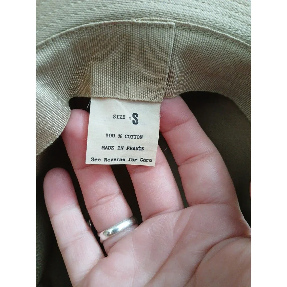 Vintage 90s Banana Republic Safari Hat Mens S Beige Fedora Travel Jungle France